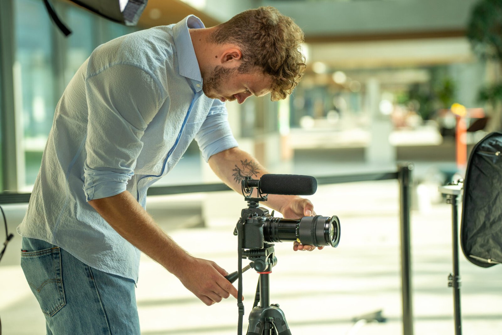 Photo de Clément lors d'un tournage Corporate